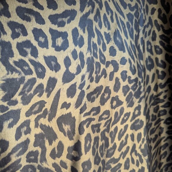 Gold Disco Charades Leopard Print Button Down Blouse - Picture 5 of 8